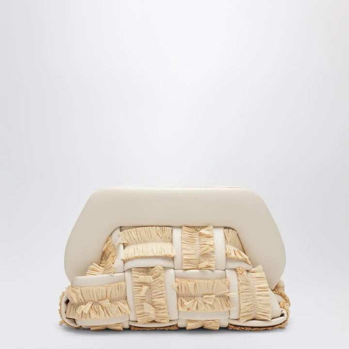 THEMOIRè - Small Tia clutch in butter color with raffia inserts Brand Apparel &amp; Accessories TU