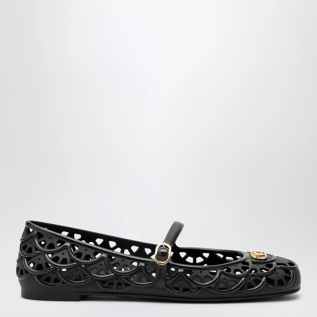 Valentino Garavani - Black VLogo Signature rubber ballet flats Brand Apparel &amp; Accessories 40 IT