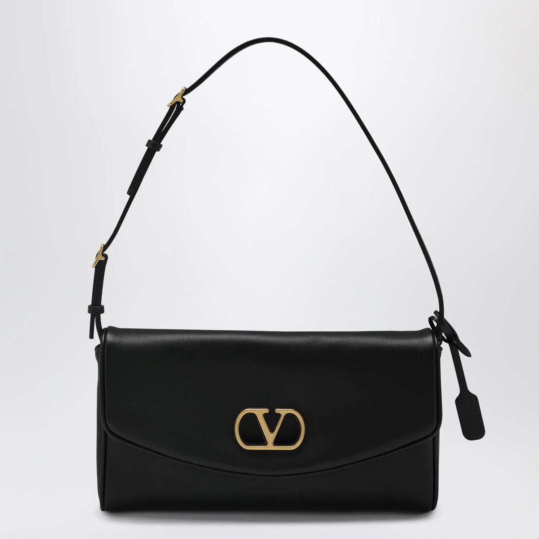 Valentino Garavani - Devain VLogo leather clutch shoulder bag in black Brand Apparel &amp; Accessories U