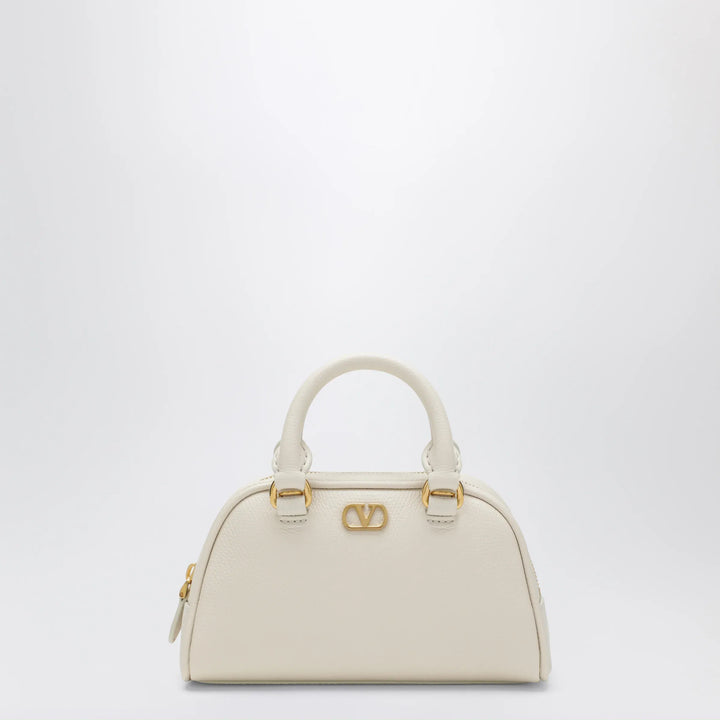 Valentino Garavani - Ivory VLogo Signature mini duffle bag in grained calfskin Brand Apparel &amp; Accessories TU