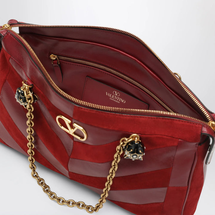 Valentino Garavani - Medium Panthea shoulder bag in suede and nappa leather with Chevron pattern Brand Apparel &amp; Accessories U