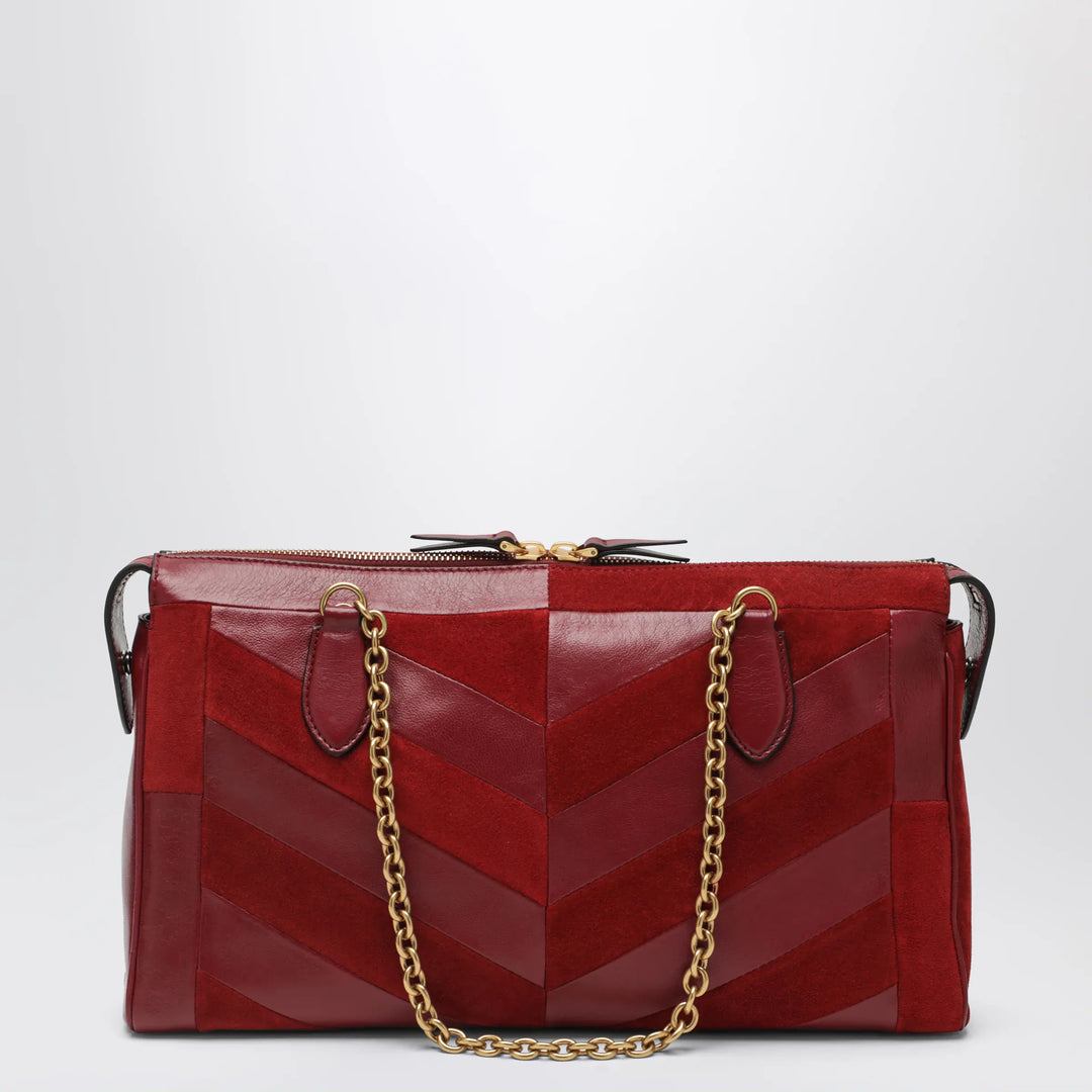Valentino Garavani - Medium Panthea shoulder bag in suede and nappa leather with Chevron pattern Brand Apparel &amp; Accessories U