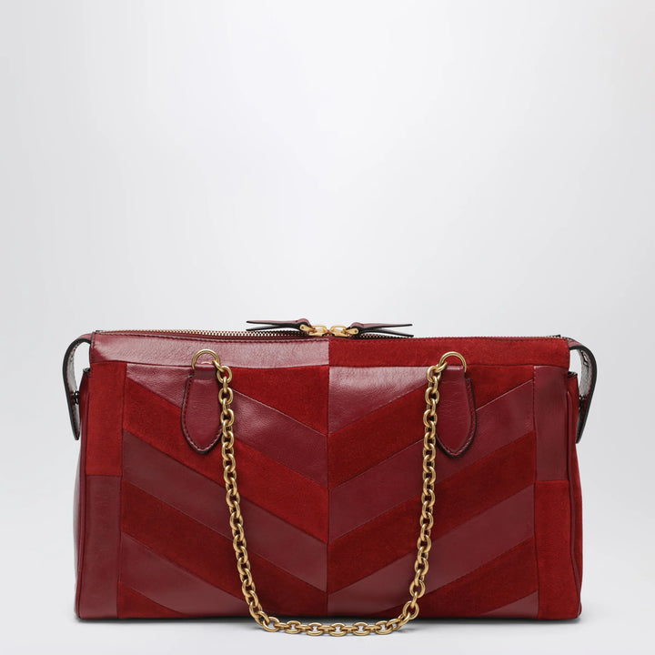 Valentino Garavani - Medium Panthea shoulder bag in suede and nappa leather with Chevron pattern Brand Apparel &amp; Accessories U