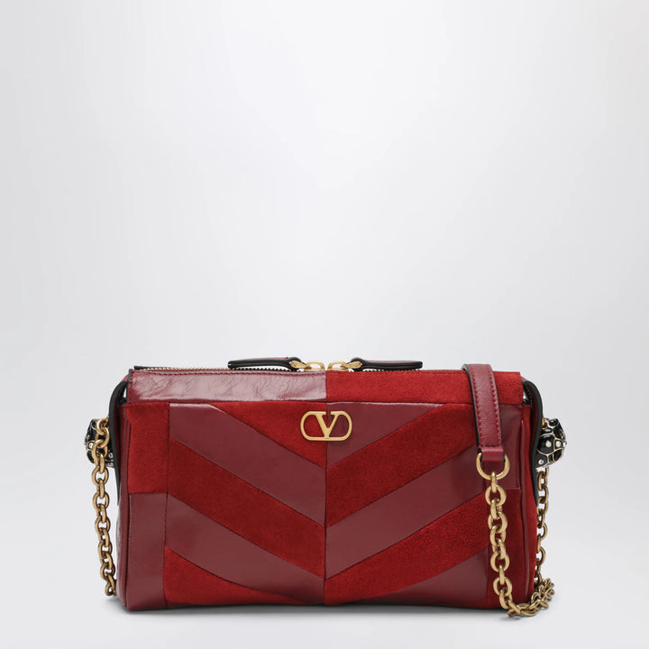 Valentino Garavani - Small Panthea shoulder bag in suede and nappa leather with Chevron pattern Brand Apparel &amp; Accessories U