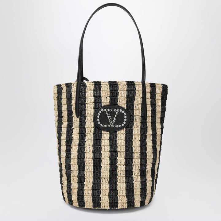 Apparel &amp; Accessories TU Valentino Garavani - Striped shoulder bag in raffia and leather Brand