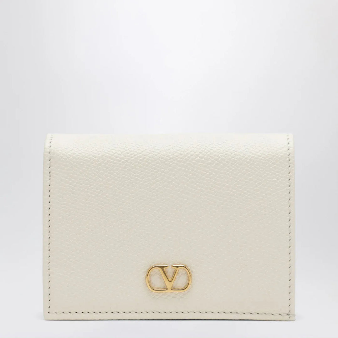Valentino Garavani - VLogo Signature ivory leather wallet Brand Apparel &amp; Accessories TU