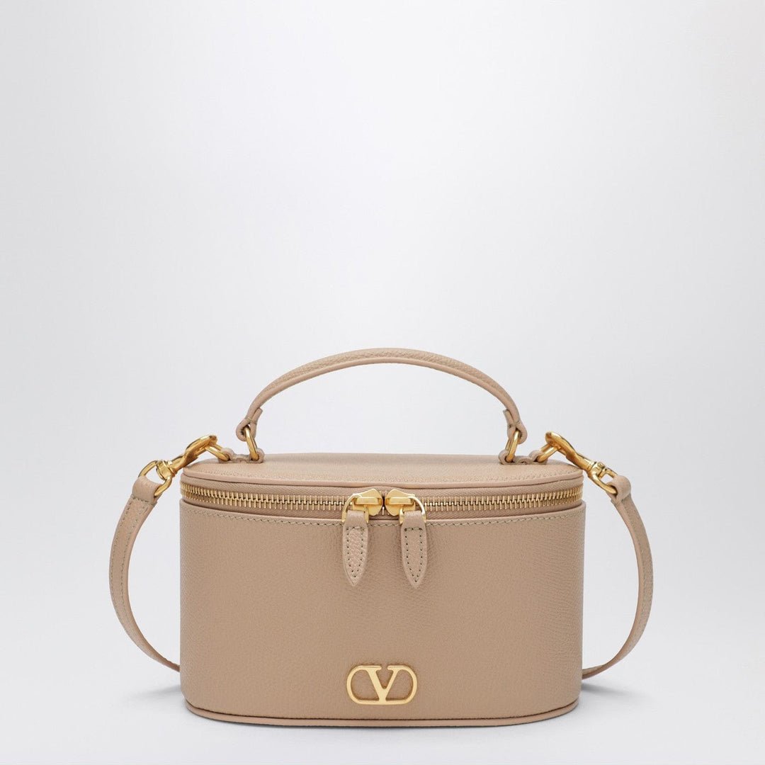 Apparel &amp; Accessories TU Valentino Garavani - Vlogo Signature Mini Vanity Bag in sand pink grained calfskin Brand