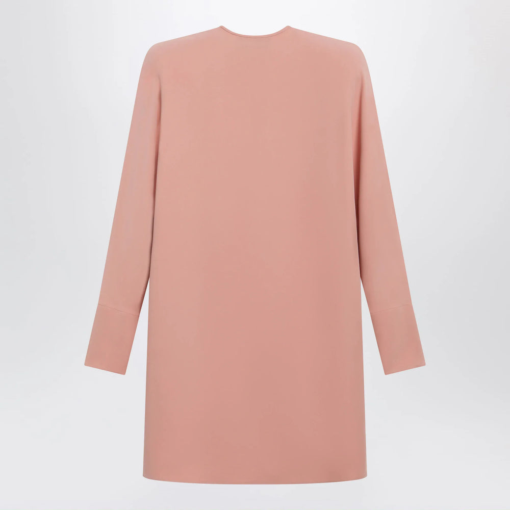 Valentino - Pink silk short dress with embroidered bows Brand Apparel & Accessories 40  IT