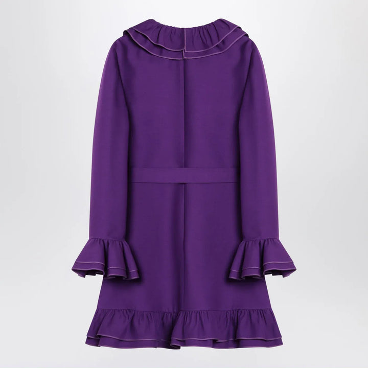 Valentino - Purple wool and silk mini dress Brand Apparel &amp; Accessories