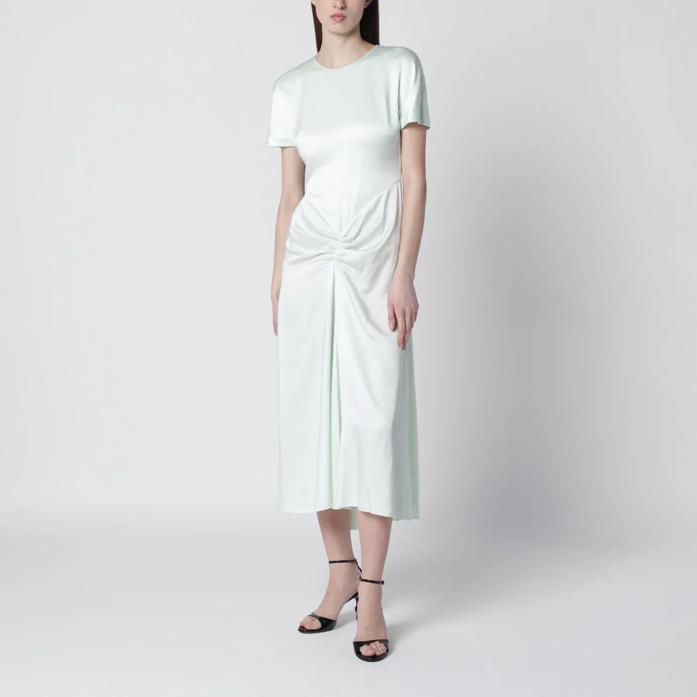 Victoria Beckham - Blaire dress with gathered waist in aloe colour Brand Apparel & Accessories 10 UK