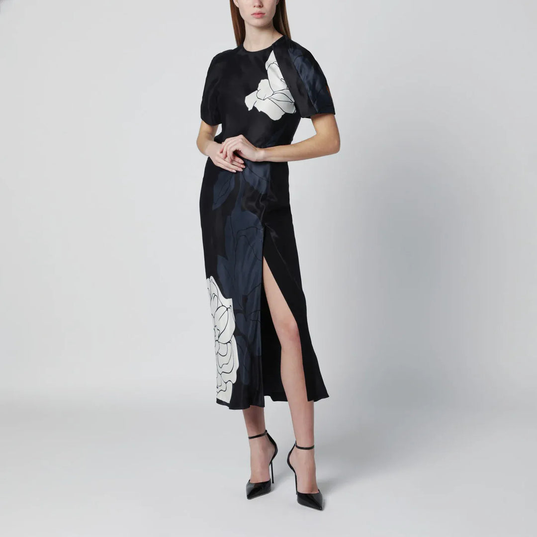 Victoria Beckham - Eve floral satin midi dress Brand Apparel &amp; Accessories 10 UK