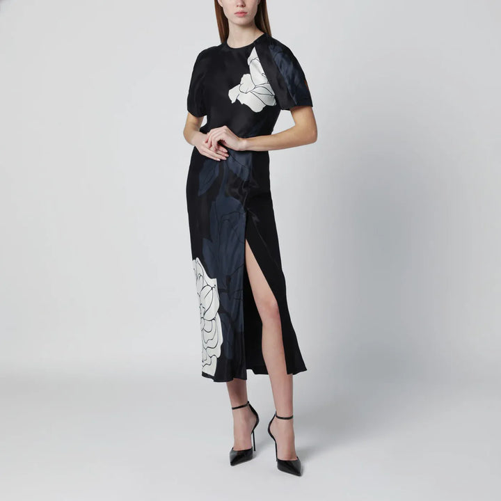 Victoria Beckham - Eve floral satin midi dress Brand Apparel &amp; Accessories 10 UK