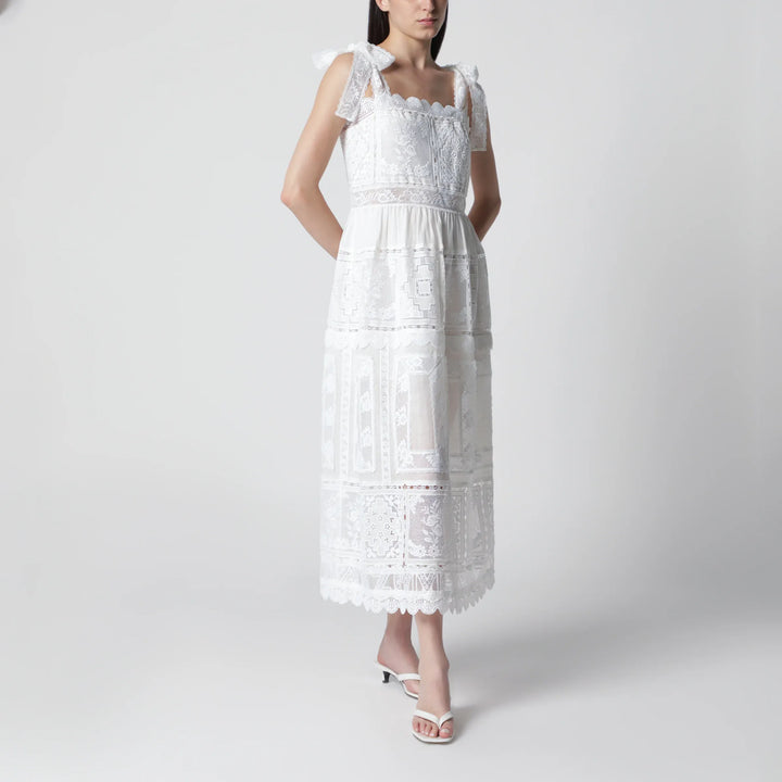 ZIMMERMANN - Ivory Aster dress with lace trim Brand Apparel &amp; Accessories 1