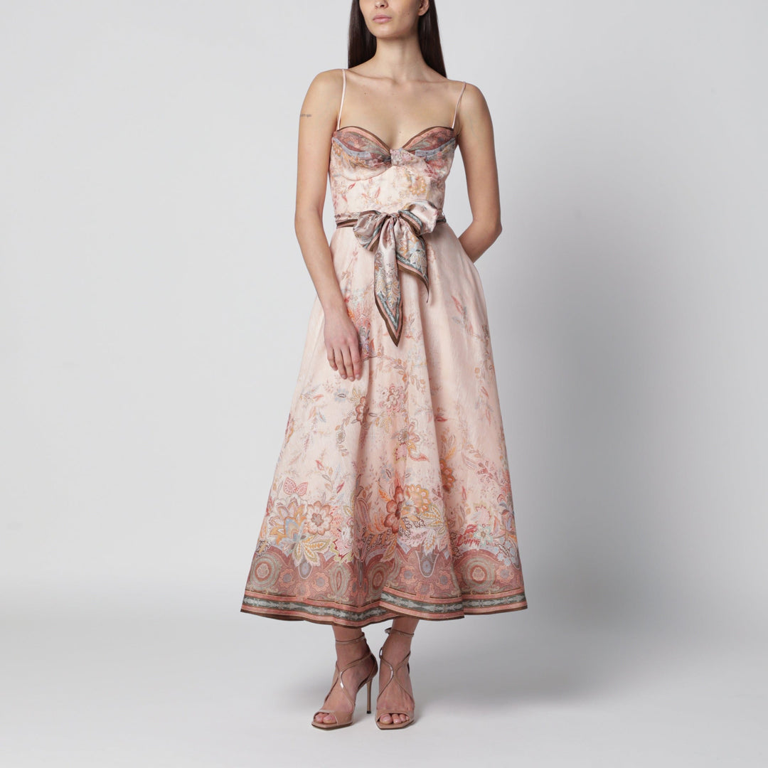 Apparel &amp; Accessories ZIMMERMANN - Pink Alchemy midi dress with paisley pattern Brand