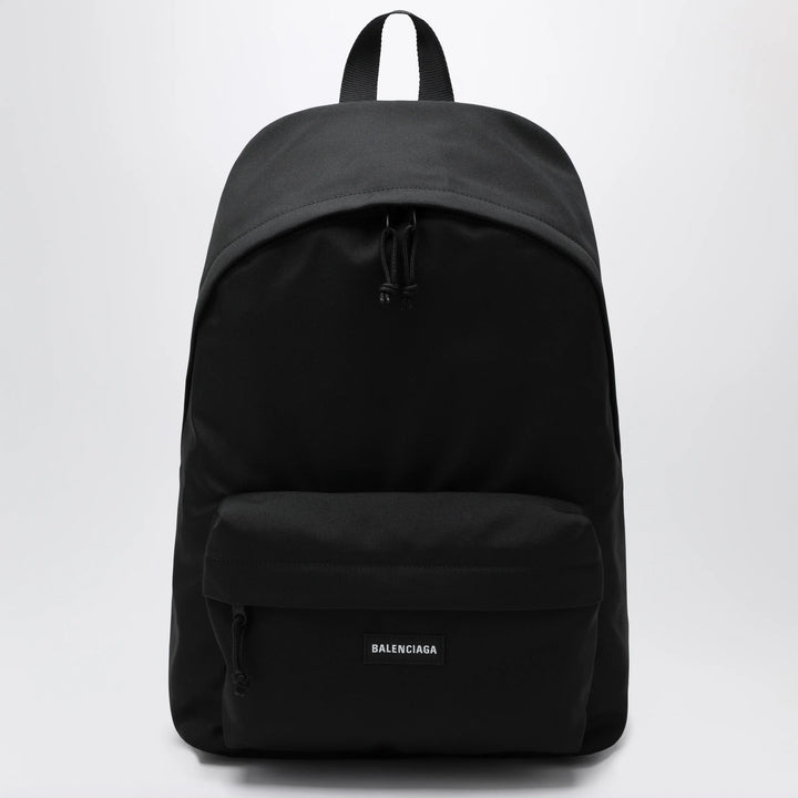 Balenciaga - Black Explorer backpack with logo patch Brand Backpack U