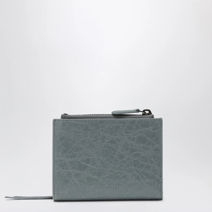 Balenciaga - Le City bifold lambskin wallet in blue-grey Brand U