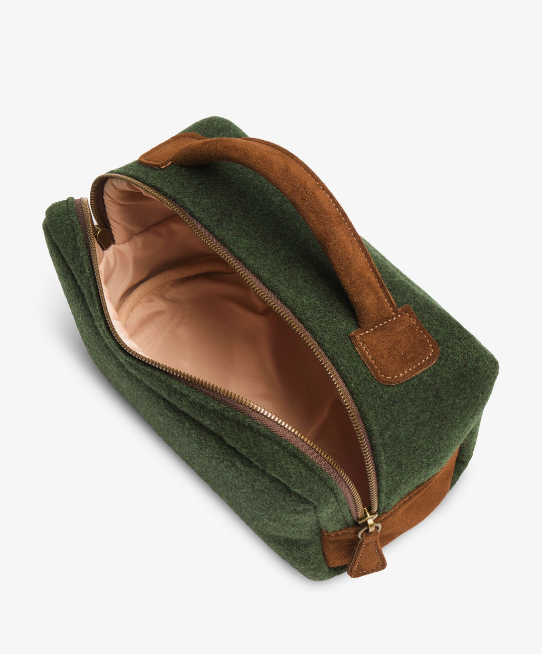 My Style Bags Personalised Berkeley Felt Beauty Case – Green Brand Beauty Case
