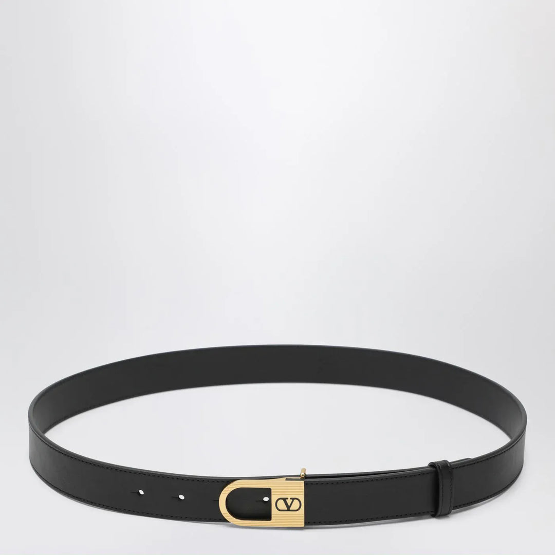Valentino Garavani - Black Vlogo Signature belt Brand Belts 110 EU