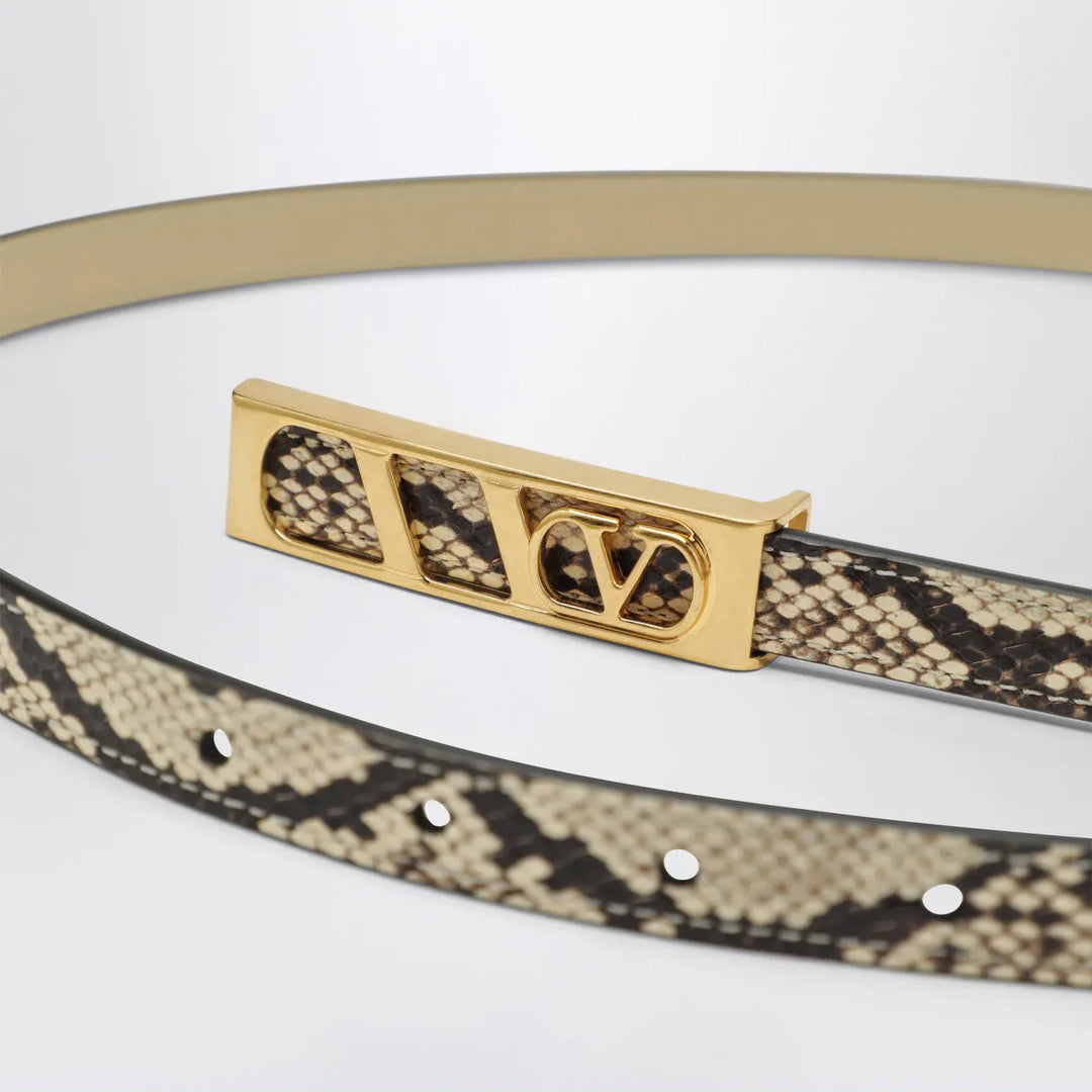 Valentino Garavani - Volgo Signature python belt Brand Belts