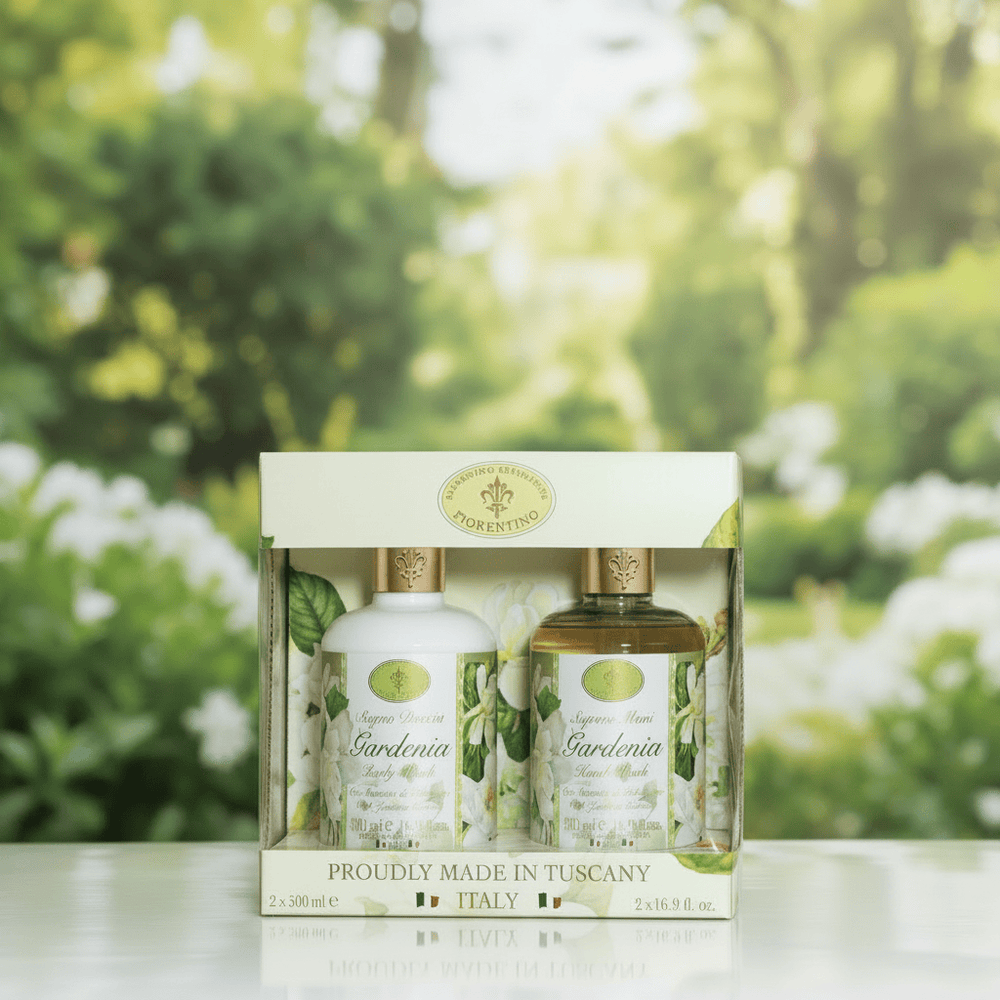 Saponificio Artigianale Fiorentino Gardenia Body & Hand Wash Luxury Soap 2pcs Brand Body and Hand Wash Bundles