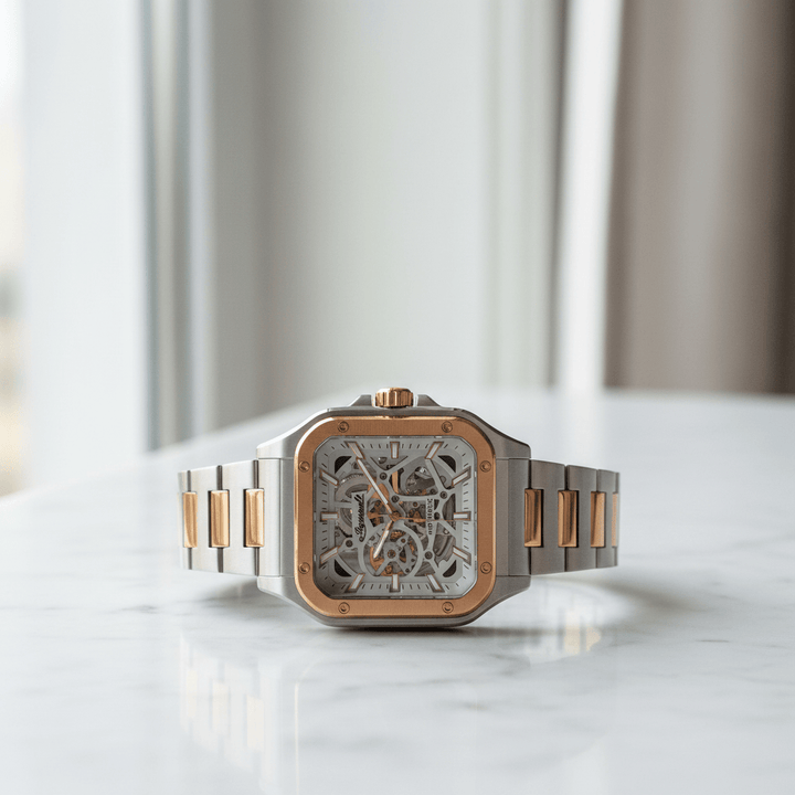 Ingersoll The Ollie 42mm Grey Dial and Two Tone Stainless Steel Watch Brand Chronograph Watches