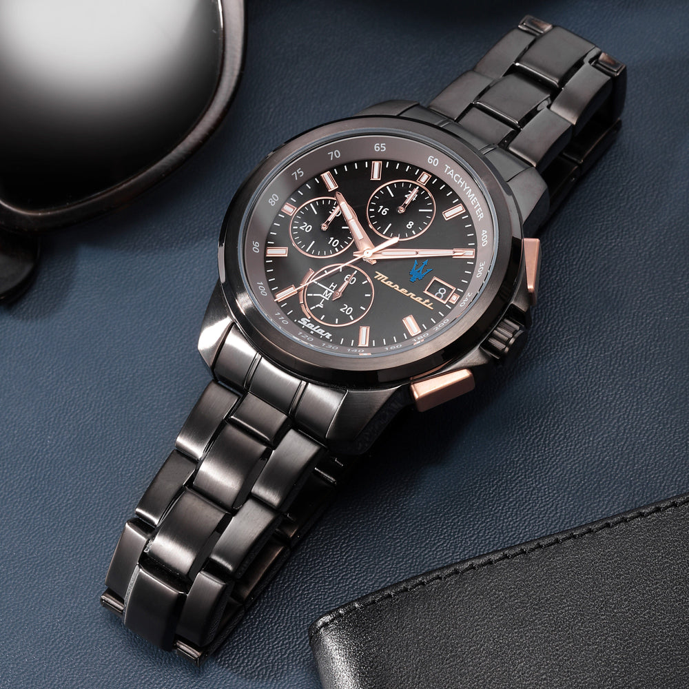 Maserati Chronograph Watches Maserati Successo Solar 44mm Gun Metal Chronograph Watch Maserati Successo Solar 44mm Gun Metal Chronograph Watch Brand