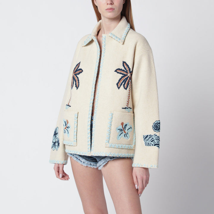 Coats &amp; Jackets Alanui - Sand-colored wool Remember Me jacket Brand