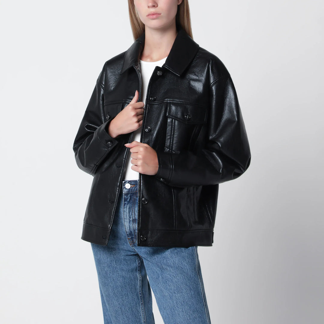ANINE BING - Black regenerated leather jacket Brand Coats &amp; Jackets XS