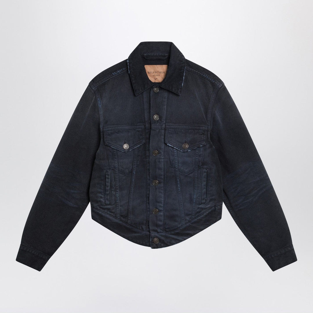 Coats &amp; Jackets Balenciaga - Navy blue jacket with curved waist Brand