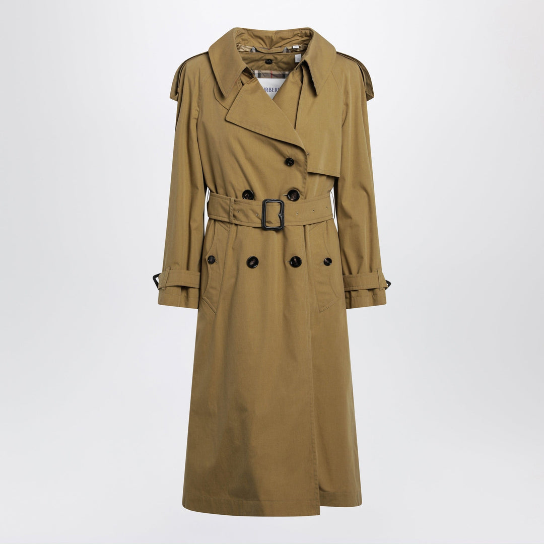 Coats & Jackets 6 UK Burberry - Double-breasted trench coat in cotton blend brown Brand
