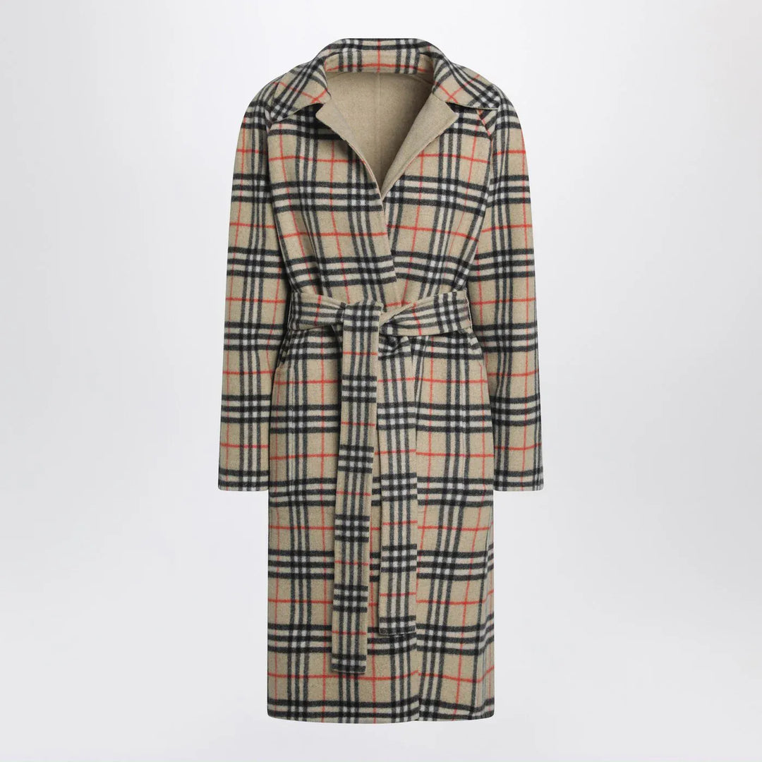 Burberry - Sand reversible wool coat Brand Coats &amp; Jackets 8 UK