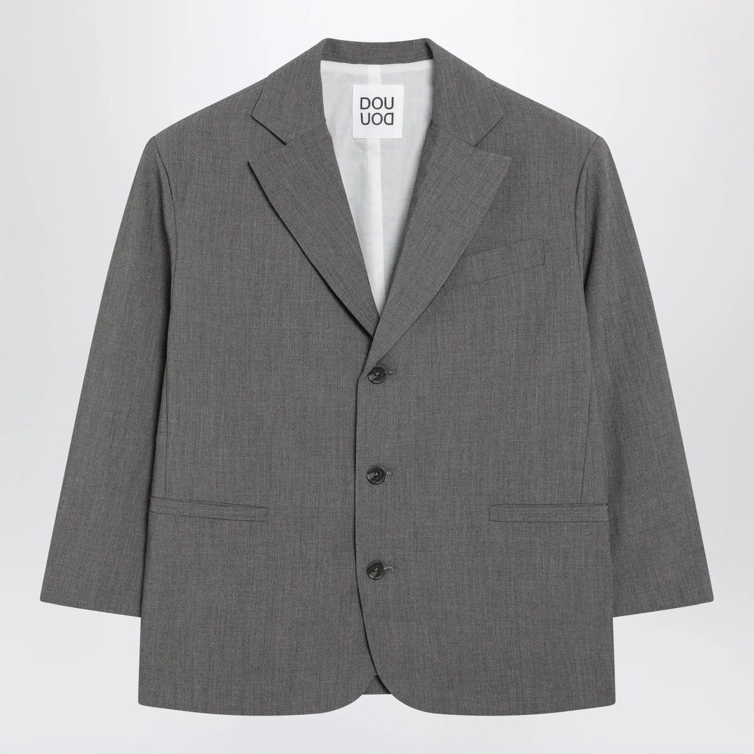 Douuod - Grey single-breasted jacket Brand Coats &amp; Jackets 14