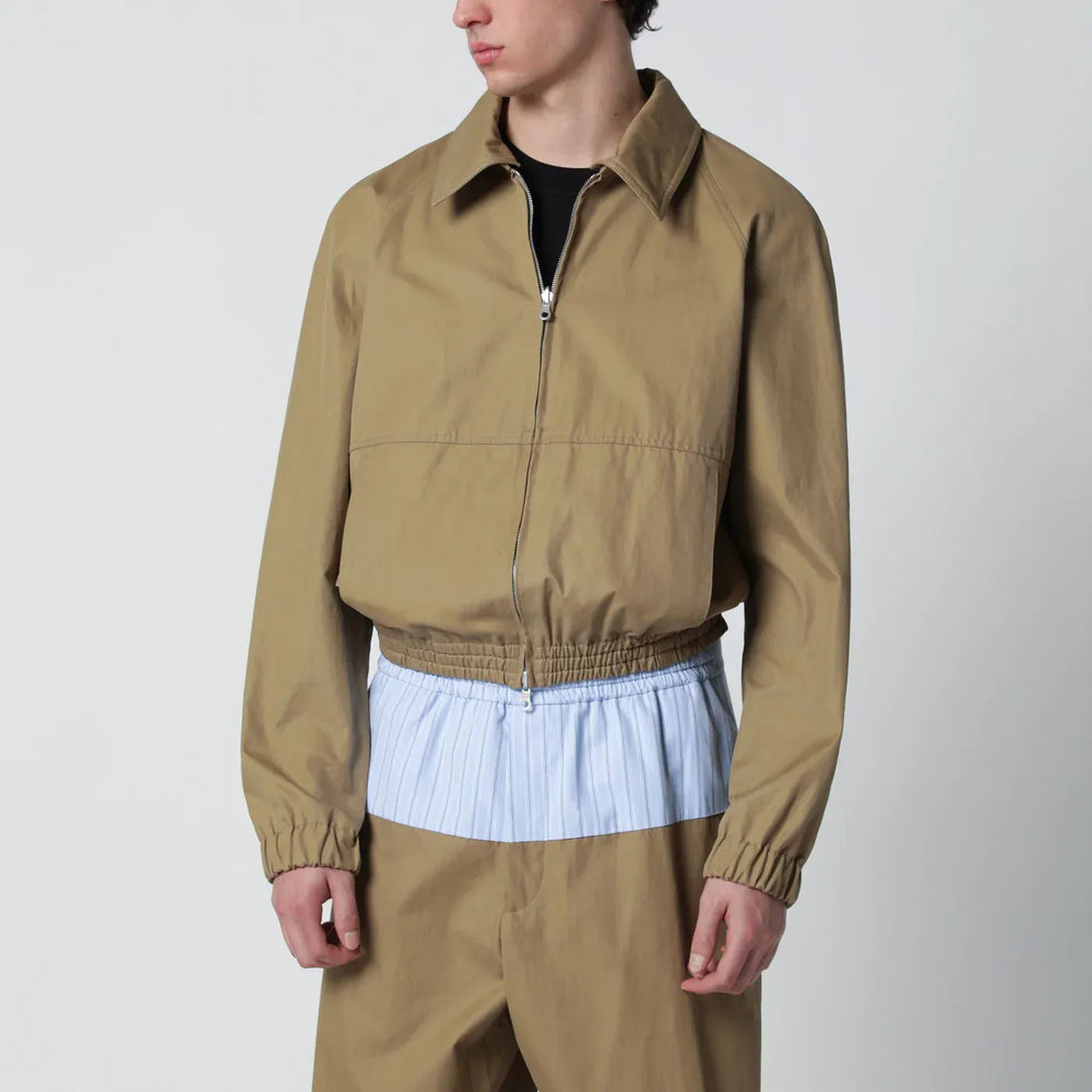 Dries Van Noten - Beige cotton-blend zip-up jacket Brand Coats & Jackets M