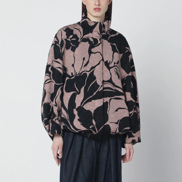 Dries Van Noten - Black jacket with floral jacquard texture Brand Coats &amp; Jackets M