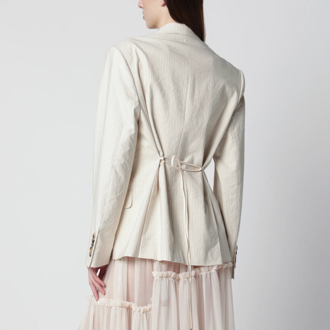 Dries Van Noten - Écru oversized double-breasted jacket by Dries Van Noten Brand Coats &amp; Jackets