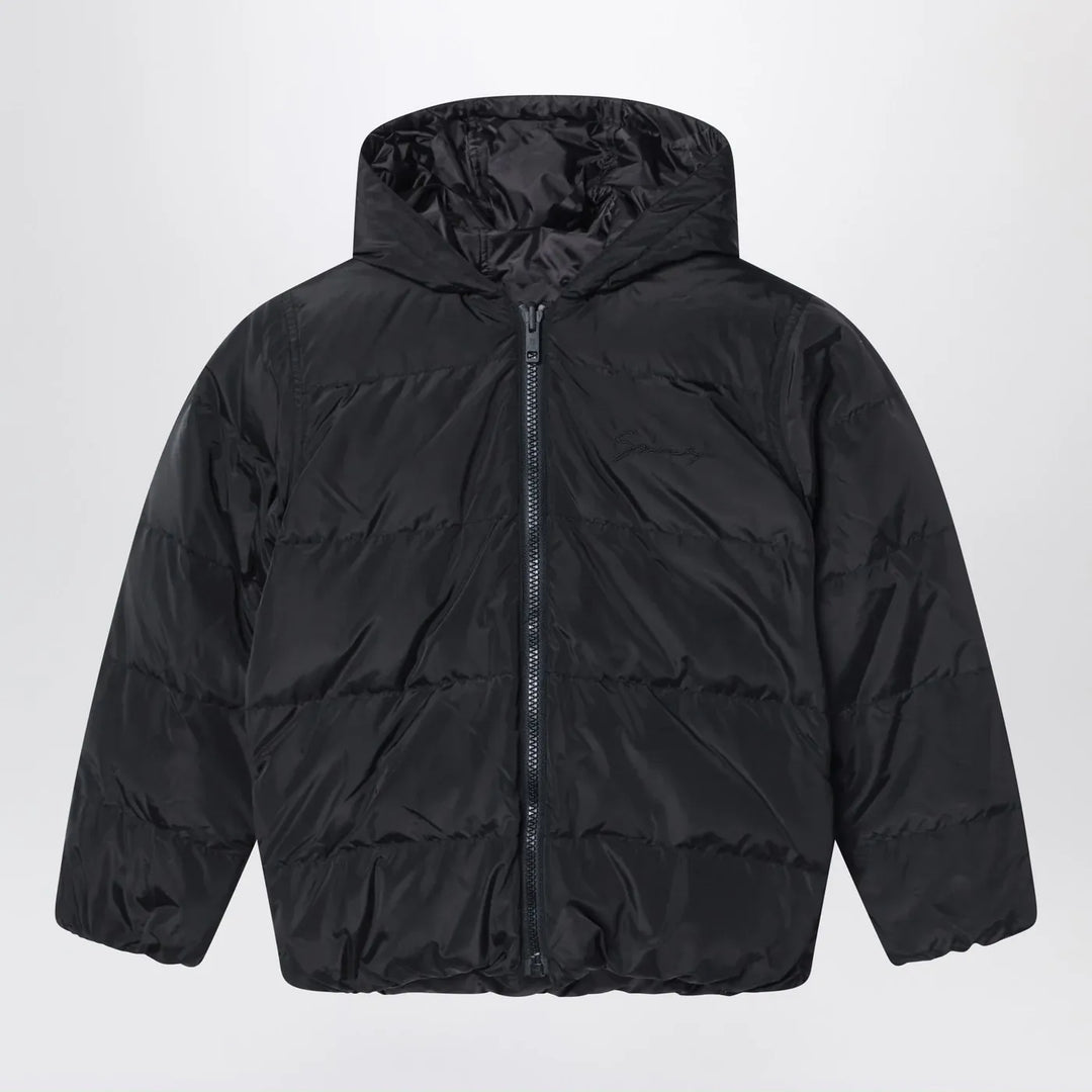 Givenchy - Black puffer jacket with G print Brand Coats &amp; Jackets 12+