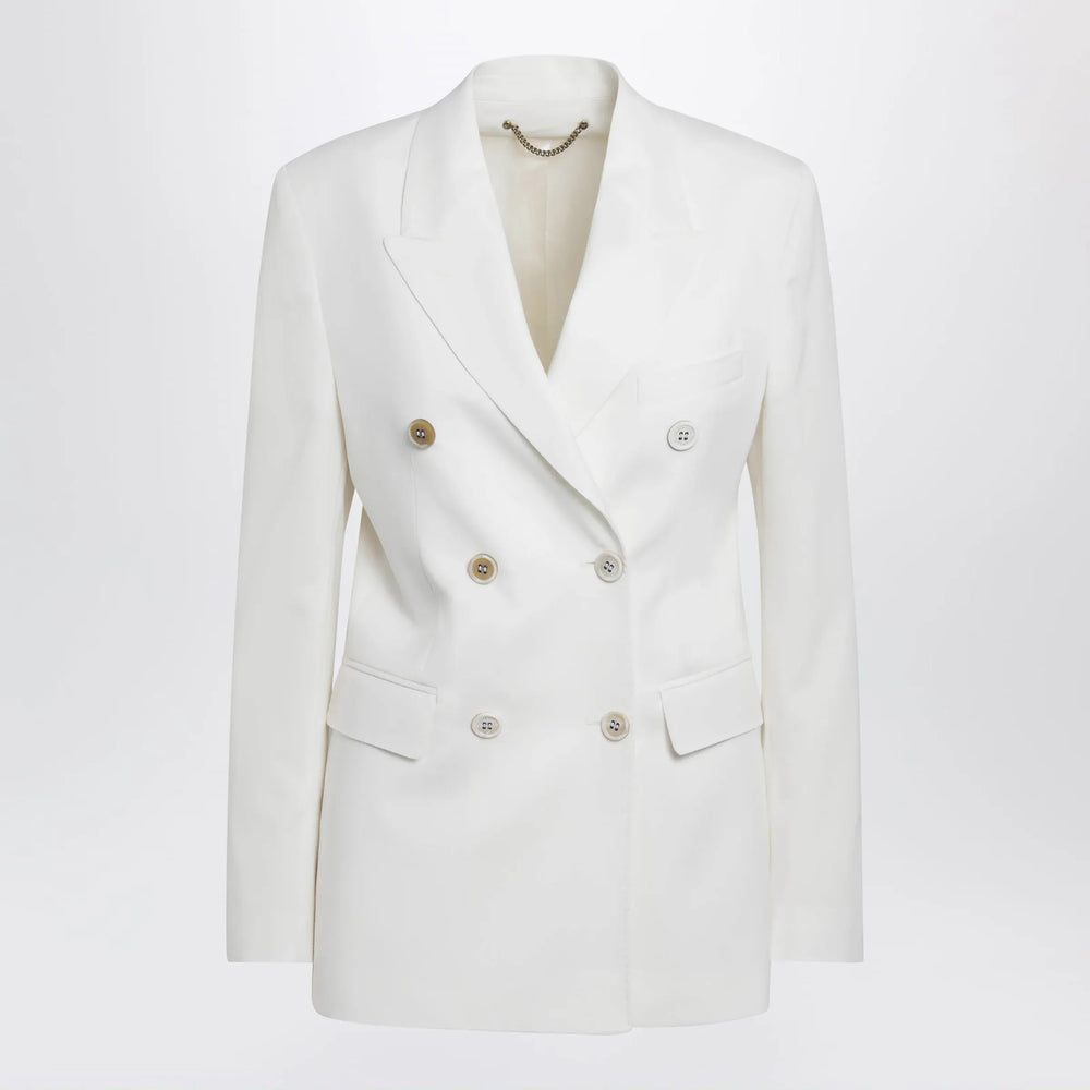 Golden Goose - White double-breasted jacket in wool blend Brand Coats & Jackets 42  IT