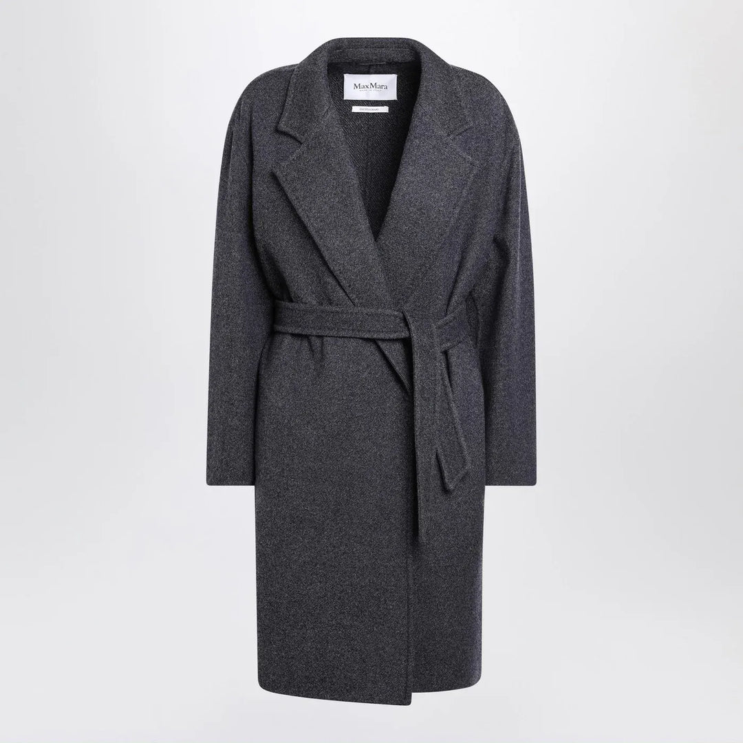 Max Mara - Blue wool coat with denim effect Brand Coats &amp; Jackets 42  IT