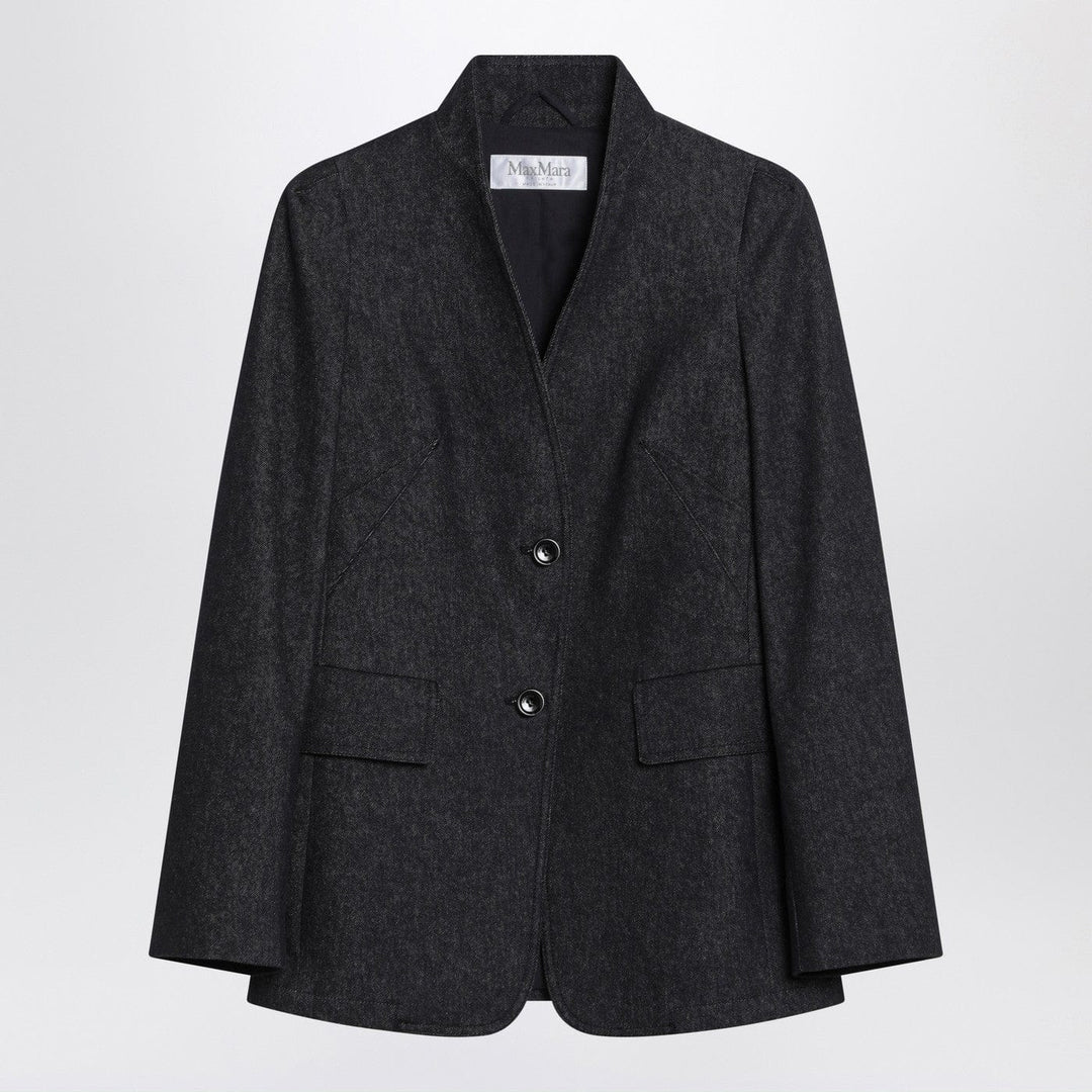 Coats & Jackets 42  IT Max Mara - Midnight blue jacket in cotton denim effect Brand