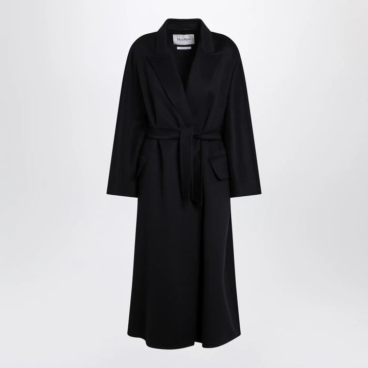 Max Mara - Navy cashmere wrap coat Brand Coats &amp; Jackets 36  IT