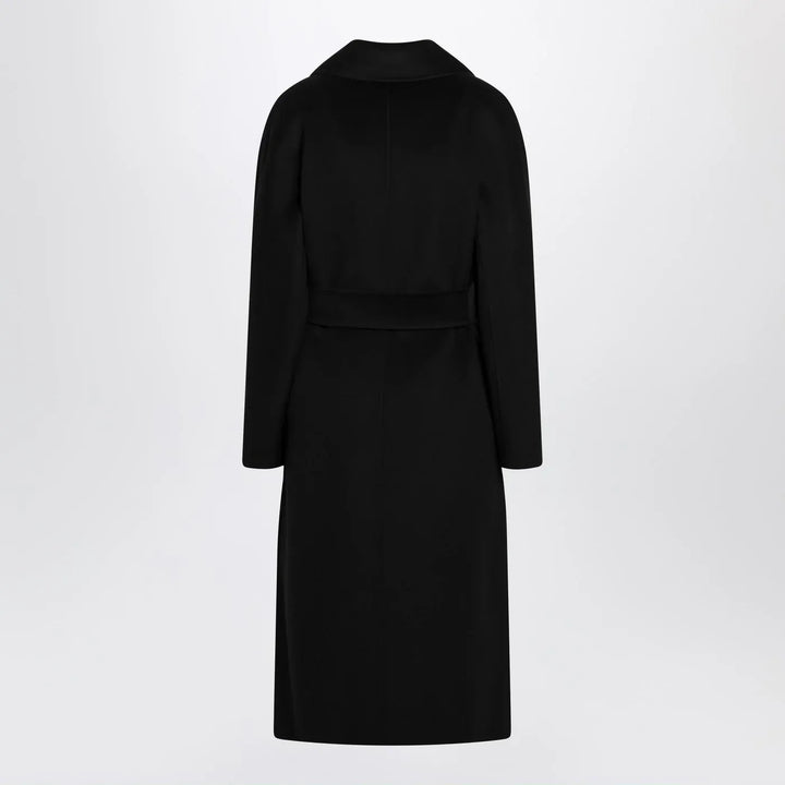 Max Mara Studio - Black coat with belt Brand Coats &amp; Jackets