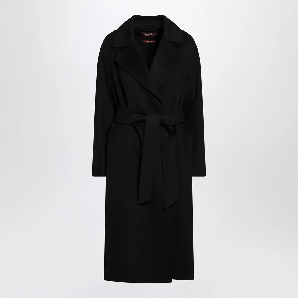 Max Mara Studio - Black coat with belt Brand Coats & Jackets 40  IT