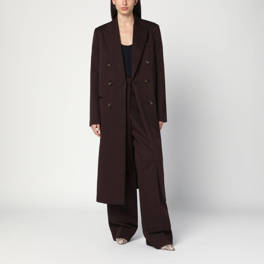 Coats & Jackets 42  IT Stella McCartney - Double-breasted plum wool coat Brand