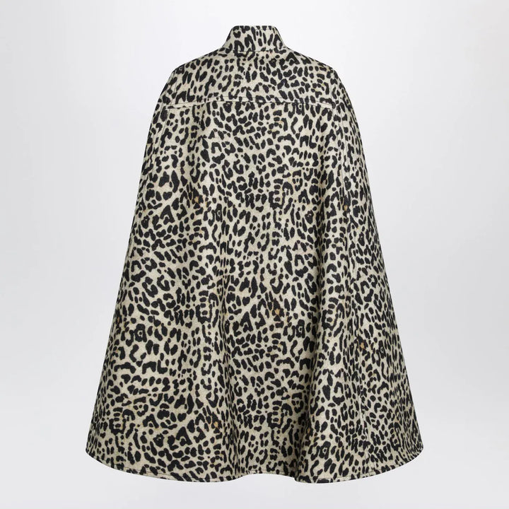 Valentino - Animal-print wool cape Brand Coats &amp; Jackets 40  IT