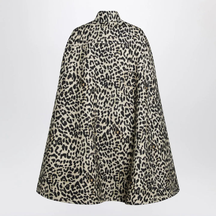 Valentino - Animal-print wool cape Brand Coats &amp; Jackets 40  IT