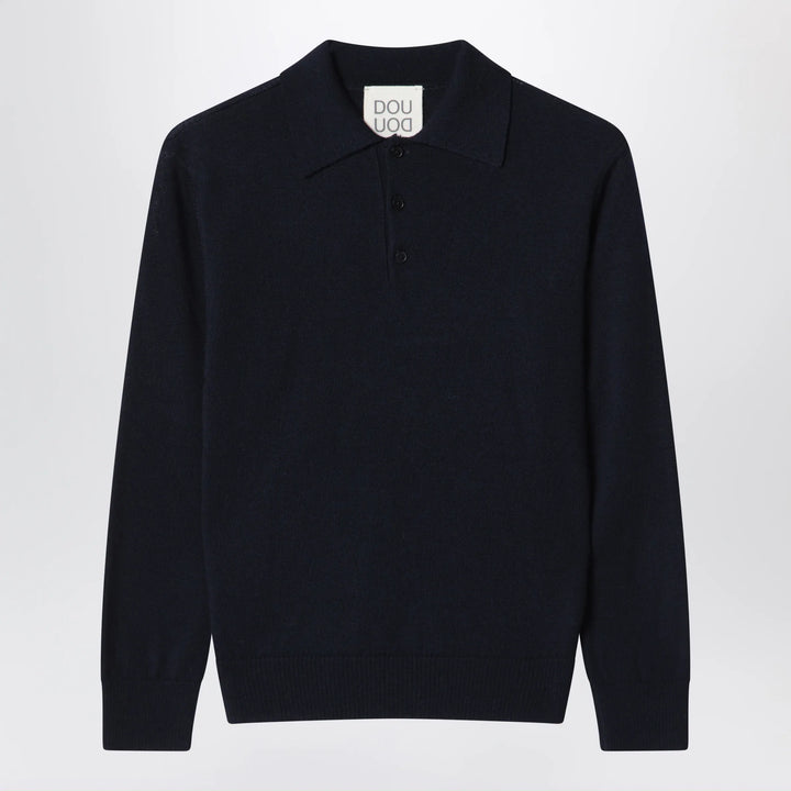 Douuod - Blue wool polo shirt Brand 4Y