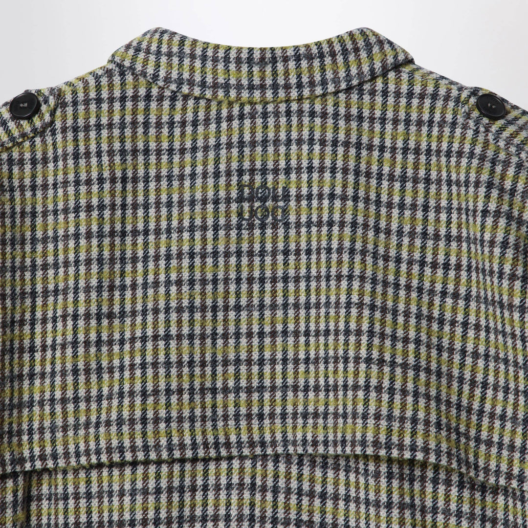 Douuod - Double-breasted wool-blend trench coat with check pattern Brand