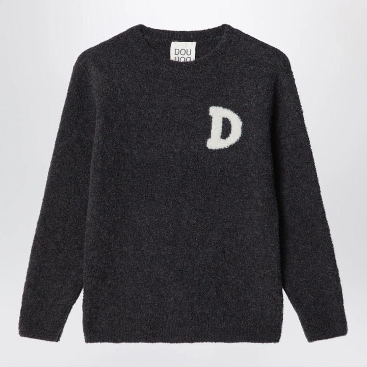 Douuod - Ebony brown bouclé knit sweater Brand 4Y