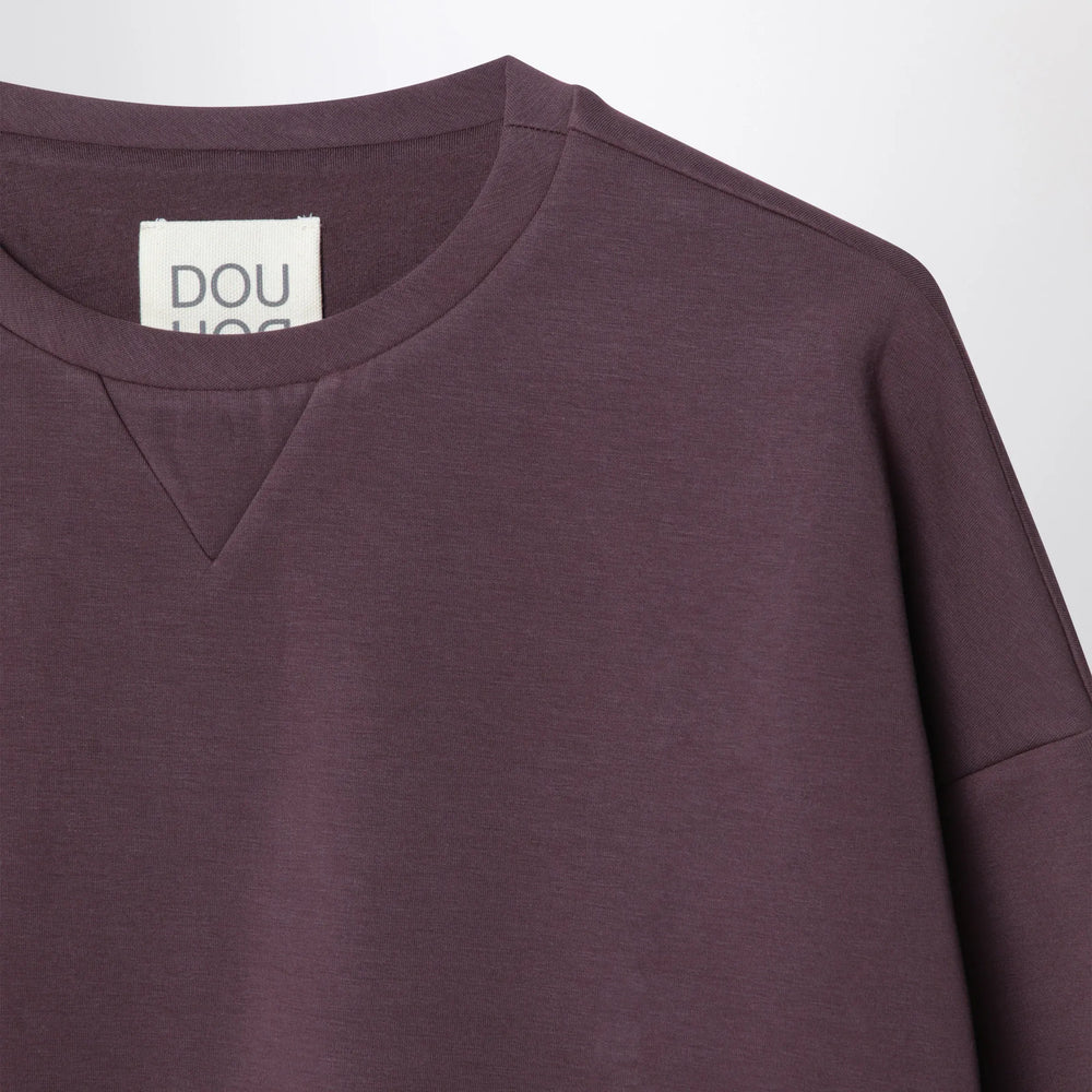 Douuod - Plum cotton sweatshirt Brand