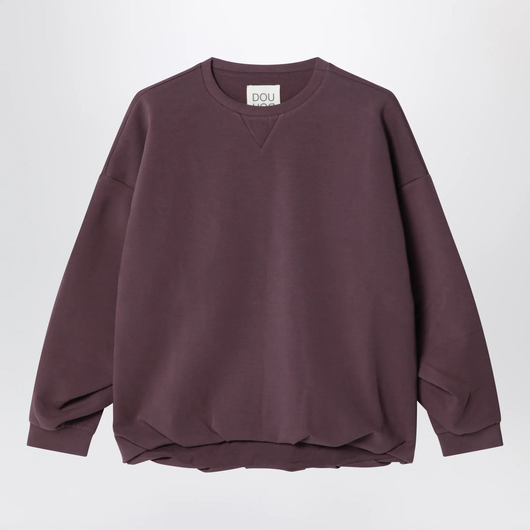 Douuod - Plum cotton sweatshirt Brand 3Y